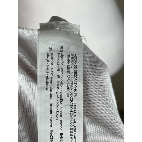 Zara White Peter Pan Collar Blouse Long Sleeve Size L - Picture 5 of 5